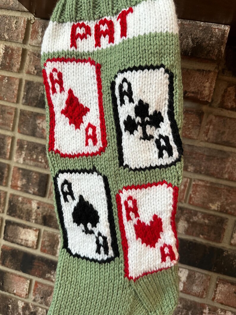 Playing Cards Stocking Digital Pattern Only - Etsy