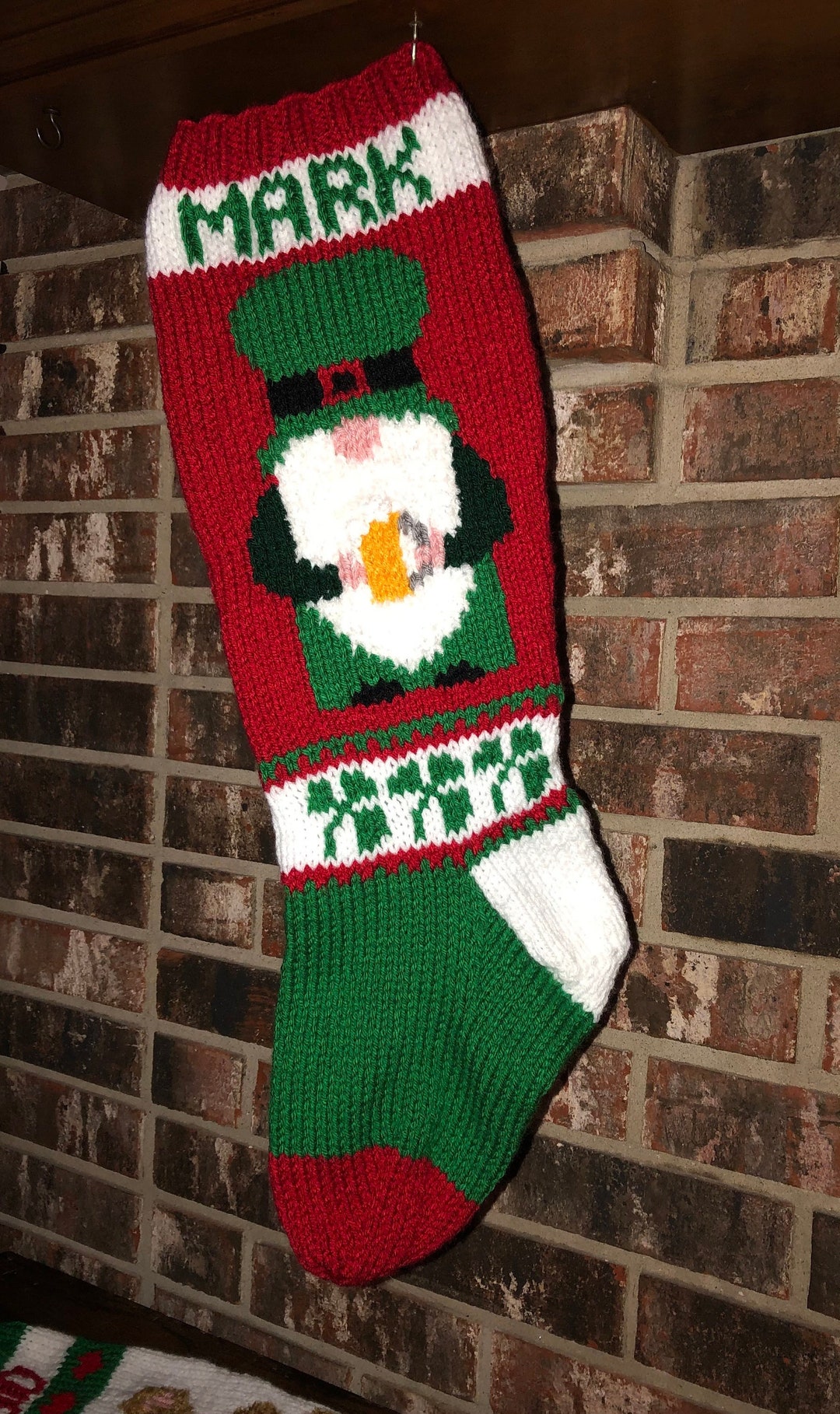 Gnome Christmas Stocking PATTERN ONLY Etsy
