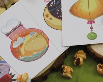 Juego de cartas ilustradas