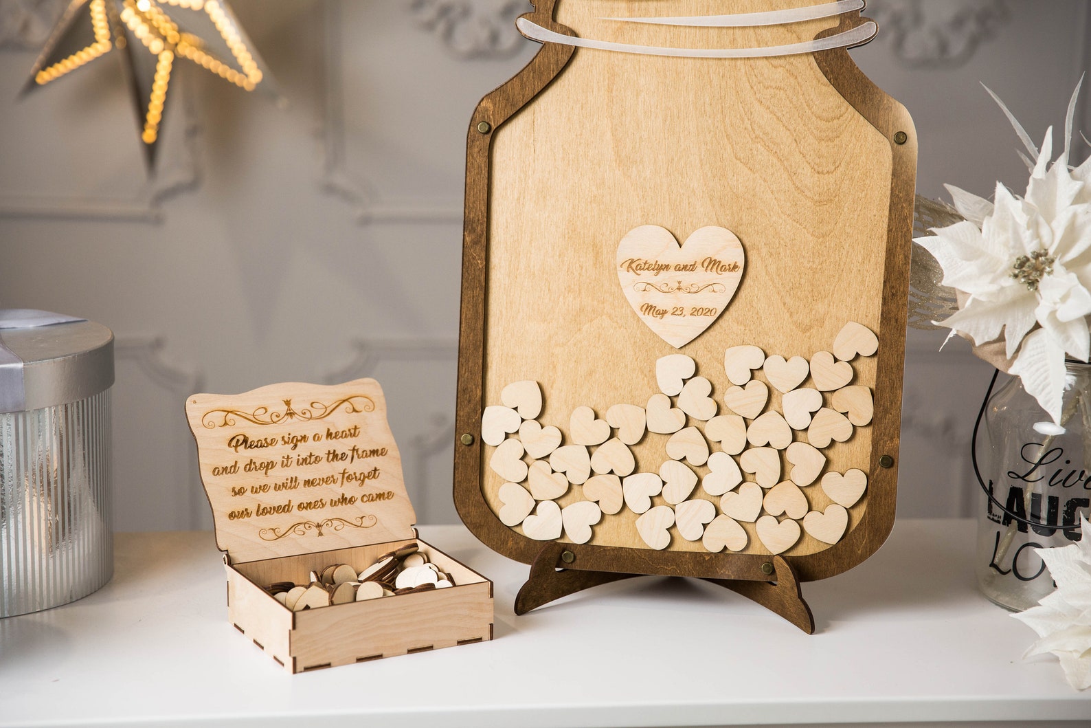 Wedding Guestbook Mason Jar Guest Book Alternative Custom Etsy