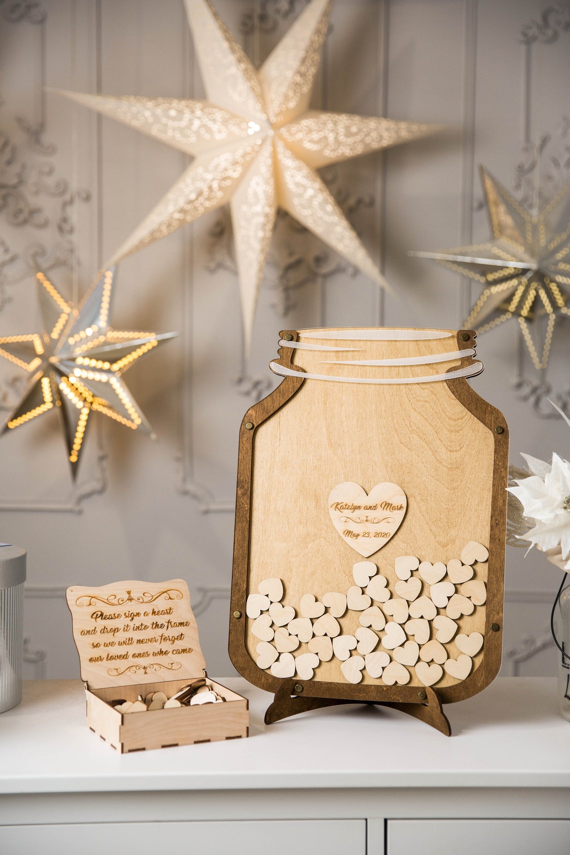 Wedding Guestbook Mason Jar Guest Book Alternative Custom Etsy