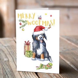 Berner Sennenhund Weihnachtskarte