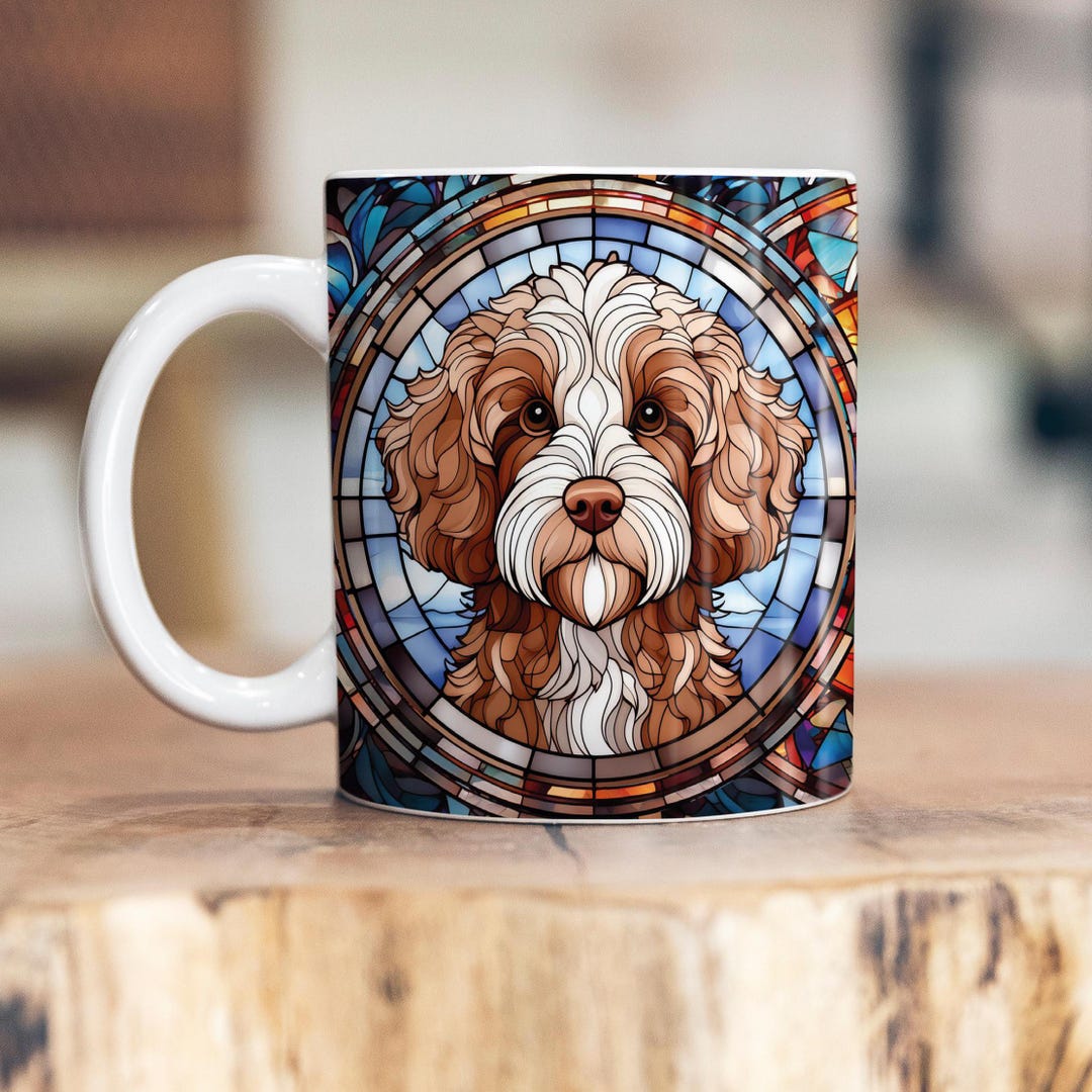 Cavapoo Brown & White Suncatcher Artwork Ceramic Mug - Etsy