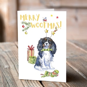 Biglietto natalizio Cavalier King Charles Spaniel