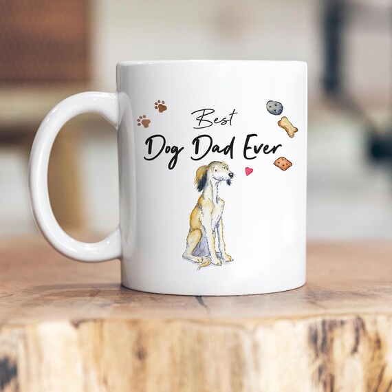 Saluki Best Dog Dad Ceramic Mug