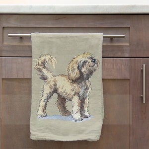 Cavapoo Blonde Tea Towel