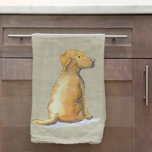 Labrador Yellow Tea Towel