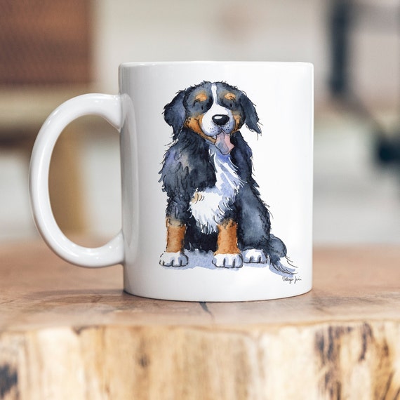 power gift BOUVIER BERNESE - Tazza da caffè o per il The. Tazze con motivo cane e gatto. Il tuo animale prefrere – perfetto per gli amanti degli animali. Tazza in ceramica
