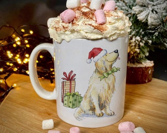 Golden Retriever Weihnachten Keramikbecher