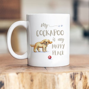 Tazza in ceramica gialla My Happy Place Cavapoo