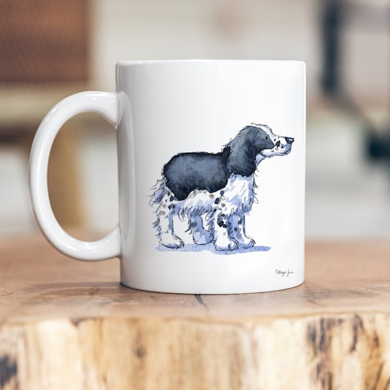 DV DESIGN 1 Taza Con Impresión De Cocker Spaniel - Perros Rubios Dorados Animales Cachorros Mascotas Patrón Ilustración Dibujos Animados Hogar Bebidas Tazas Taza Cocina Regalo #81040