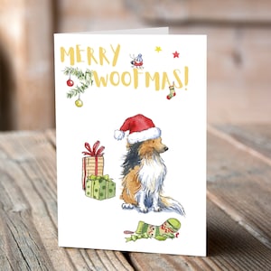 Cartão de Natal Sheltie