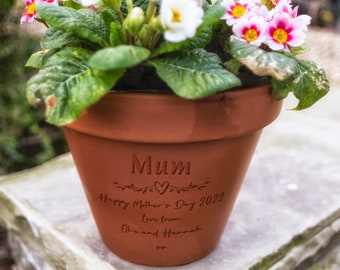 Pot de fleurs personnalisé bonne fête des mères