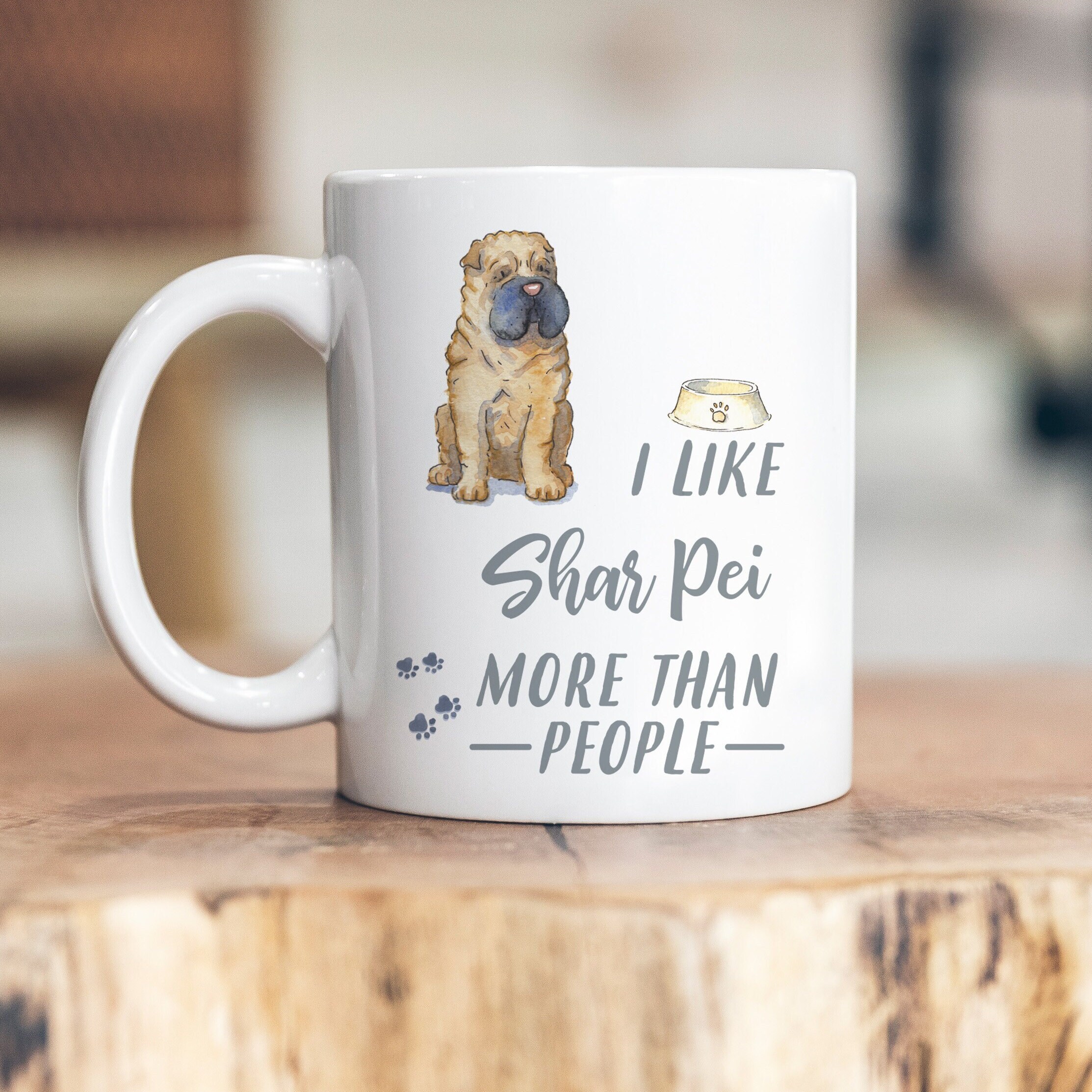Shar Pei - Sous-verre Mug, Sous-verre Gravé Avec Chien, Cadeau Pour Amoureux Des Chiens Par La Marque Art Dog