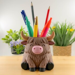 Pennhållare för Highland Cow