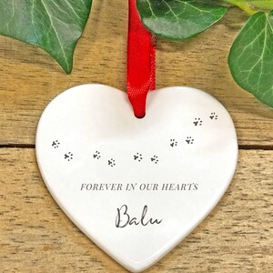 Personalised Forever in our Hearts Ceramic Heart - Decorations for Life