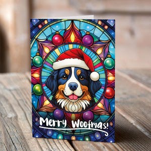 Berner Sennenhund Weihnachtskarte