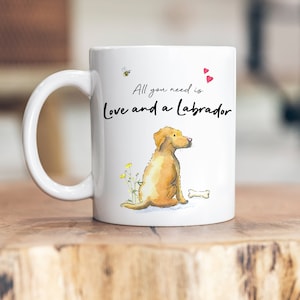 Love and a Labrador Yellow Ceramic Mug