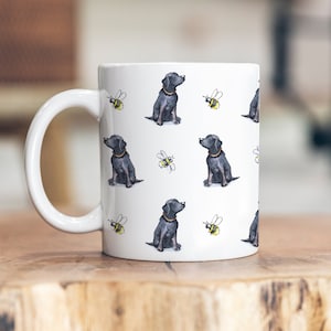 Black Labrador and Bee Ceramic Mug