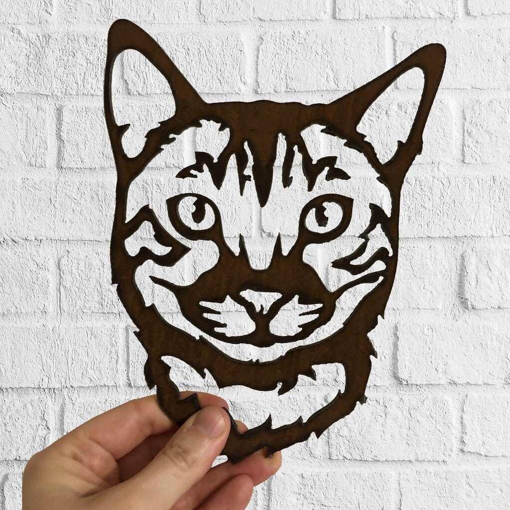 Rusty Metal Bengal Cat Garden Art Sculpture / Garden Ornament - Etsy Sweden