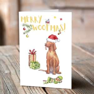 Carte de Noël Vizsla
