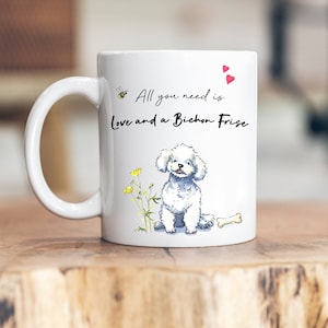 Love and a Bichon Frise Ceramic Mug