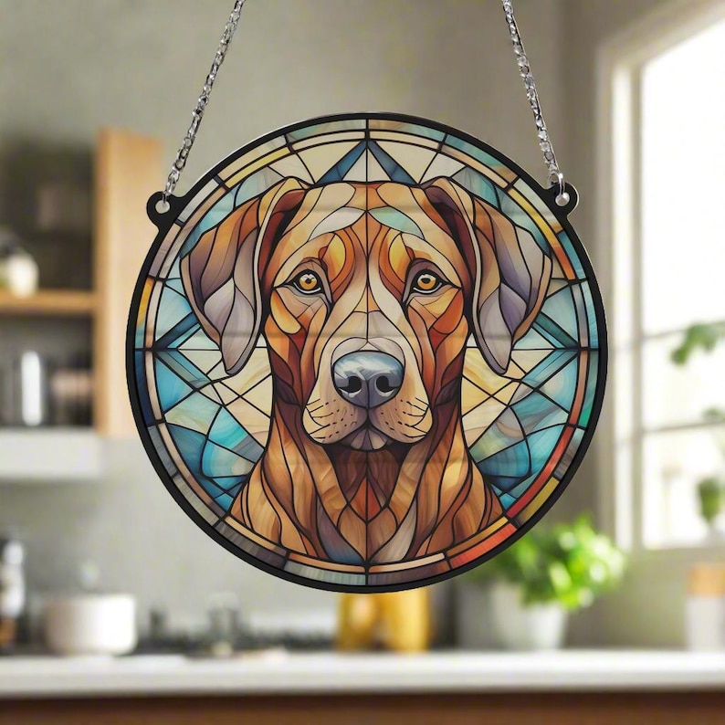 Rhodesian Ridgeback Stained Glass Effect Suncatcher - Etsy