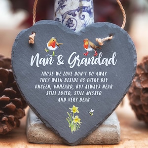 Nan & opa Slate Heart