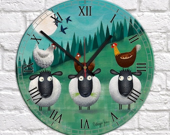 Real Wool Carpets - Sheepies Art Clock