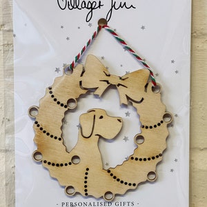 Great Dane - Wooden Wreath Bauble