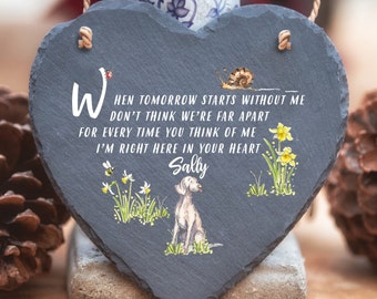 Weimaraner - Personalised When Tomorrow Starts - Slate Heart