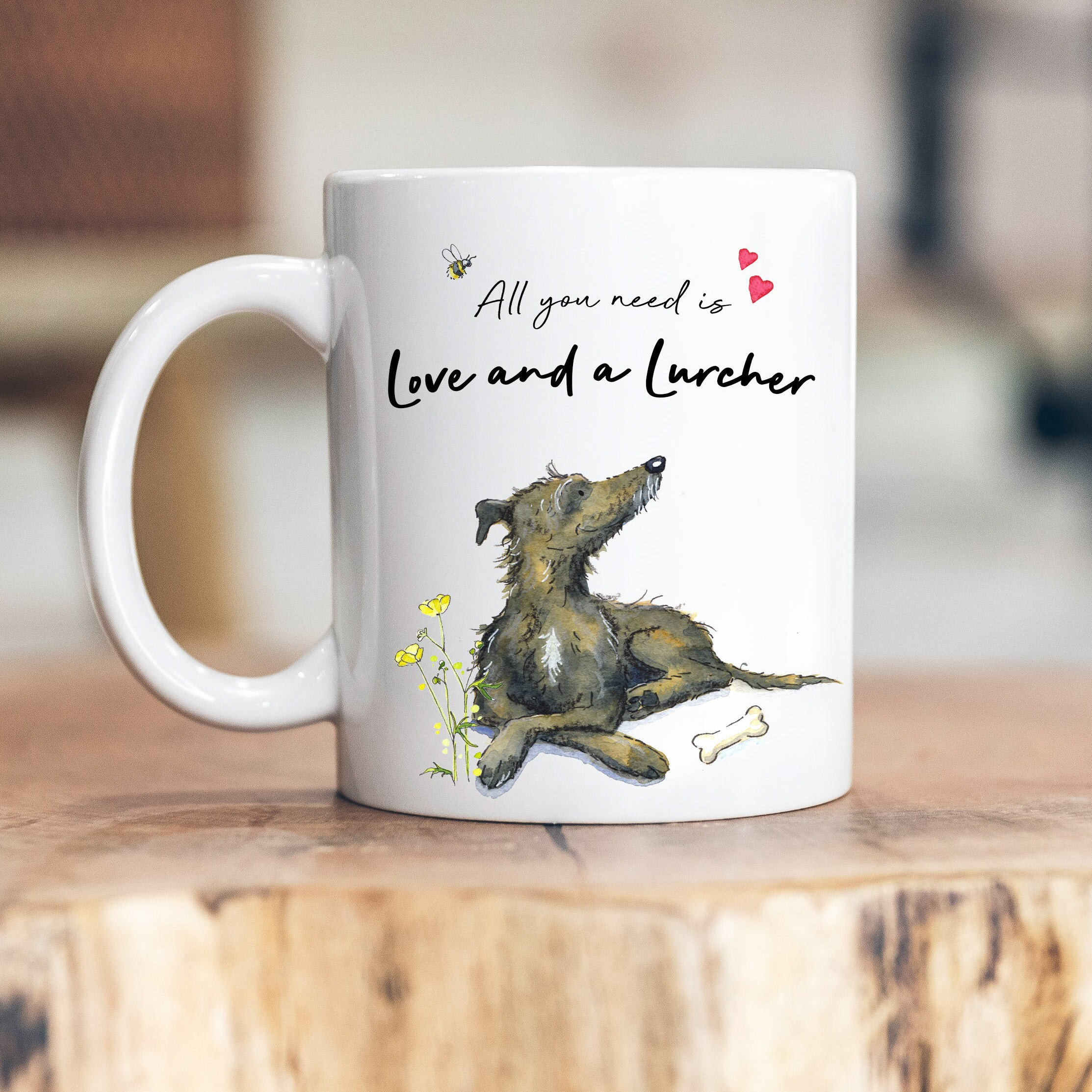 Love and a Lurcher Ceramic Mug UK