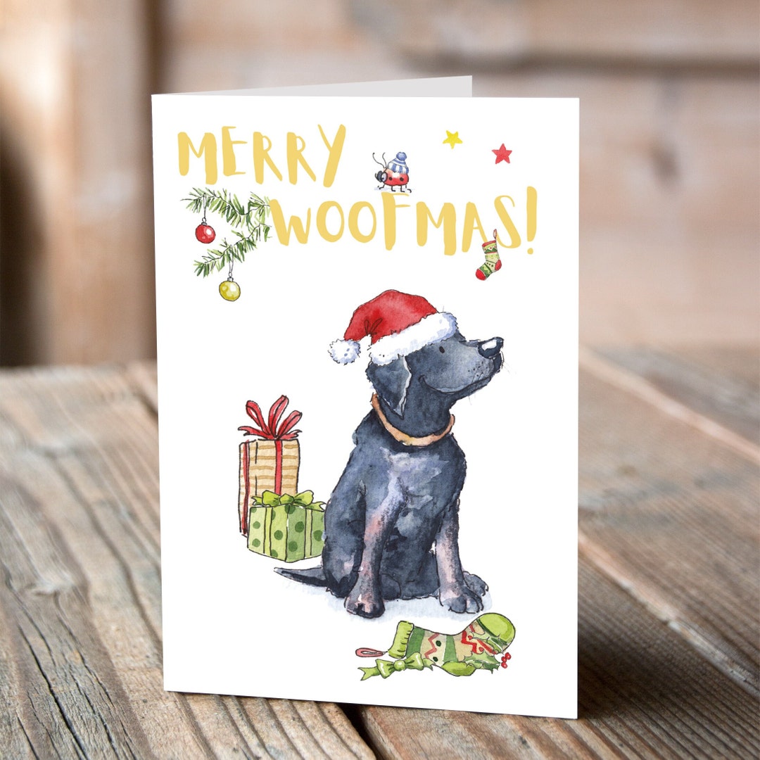 Labrador Black Christmas Card - Etsy UK