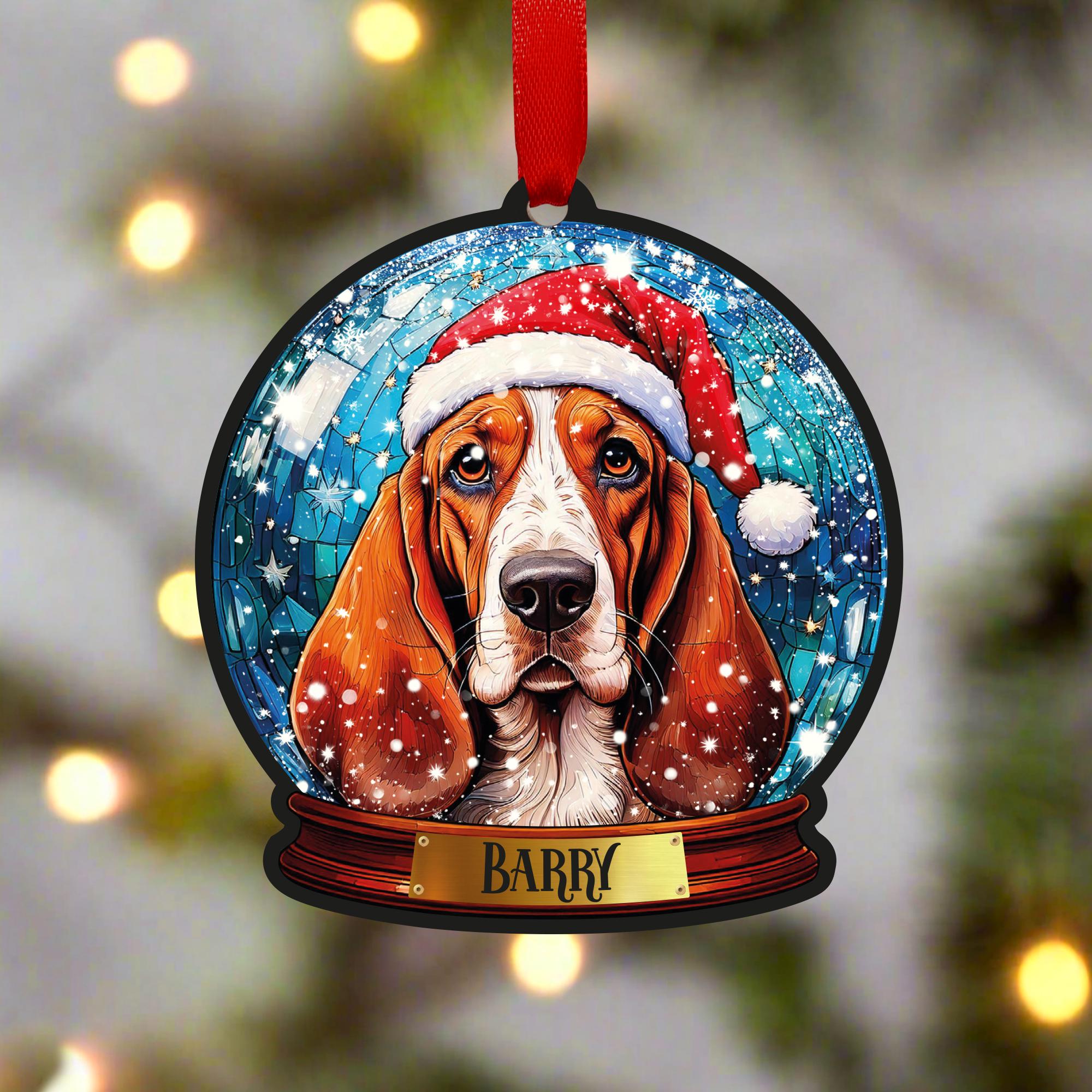 Basset Hound Snow Globe Decoration