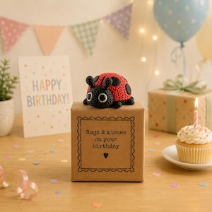 Des bisous et des bisous le jour de votre anniversaire - De minuscules petits cadeaux - Lilli la coccinelle