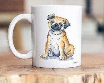 Mops Keramiktasse