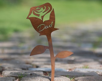 Dad Rose - Rustic Garden Sculpture