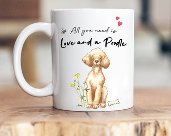 Love and a Poodle Blonde Ceramic Mug