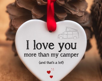 I Love You More Than My Camper Ceramic Heart - Etsy Australia I Love You More Than My Camper Ceramic Heart - Etsy Australia