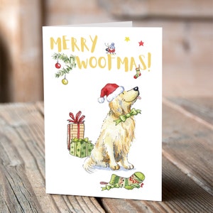 Golden Retriever Weihnachtskarte