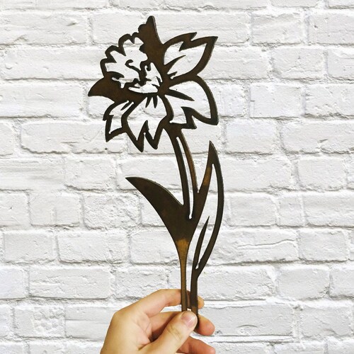 Daffodils Rustic Rusted Garden Wildlife Sculpture / Garden Etsy
