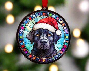 NORK Ornamenti di Natale, Labrador Retriever, per cani, per le vacanze, per albero di Natale, in acrilico, 8 cm