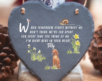 Vizsla - Personalised When Tomorrow Starts - Slate Heart