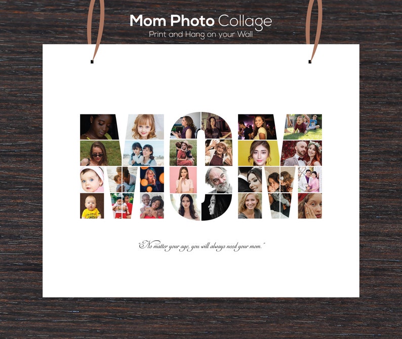 Mom Collage Mother's Day Photo Collage Mommy Gift Etsy