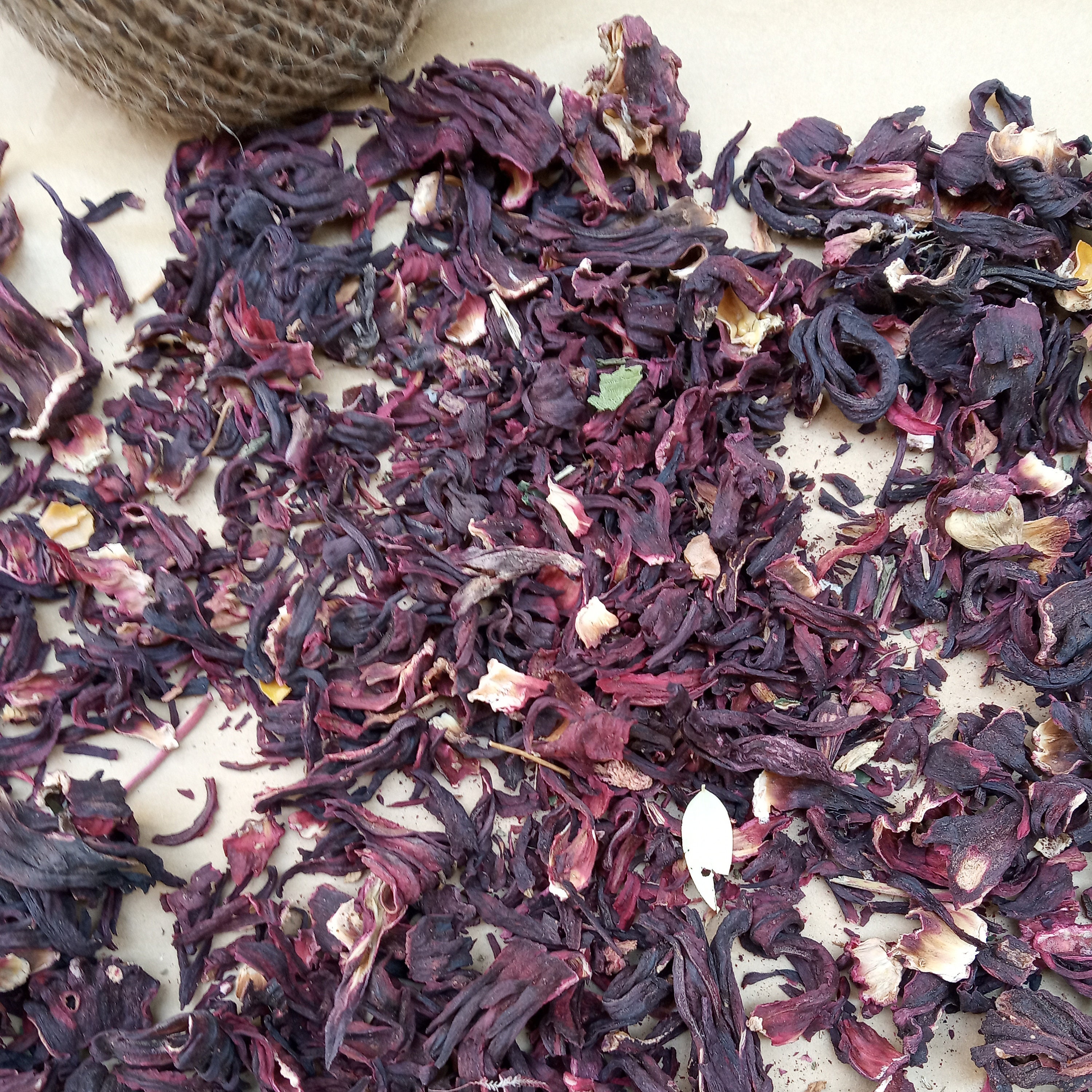 Hibiscus Organic Herbal Tea Hibiscus Flowers Tea Loose Leaf Etsy