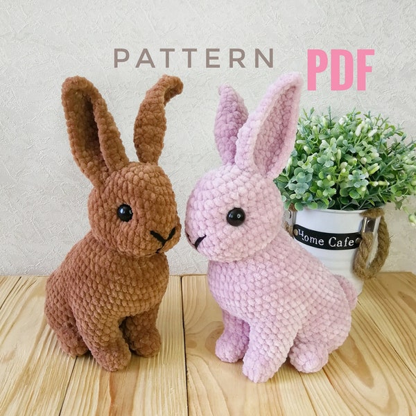 Patron au crochet Mini lapin Lapin Amigurumi Tutoriel PDF en anglais