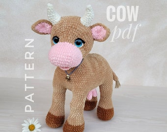 Crochet Cow Pattern, Bull crochet pattern, Calf Crochet pattern, cow amigurumi pattern, Cow Amigurumi Crochet, cute crochet cow