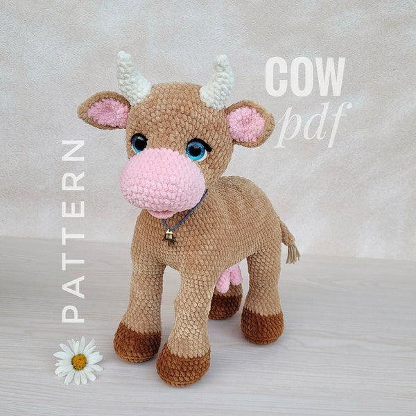 Crochet Cow Pattern, Bull crochet pattern, Calf Crochet pattern, cow amigurumi pattern, Cow Amigurumi Crochet, cute crochet cow