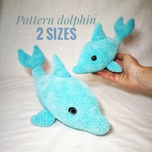 Crochet pattern dolphin, Amigurumi sea animal crochet pattern, Toys crochet pattern, Crochet pattern Sea Creature Amigurumi