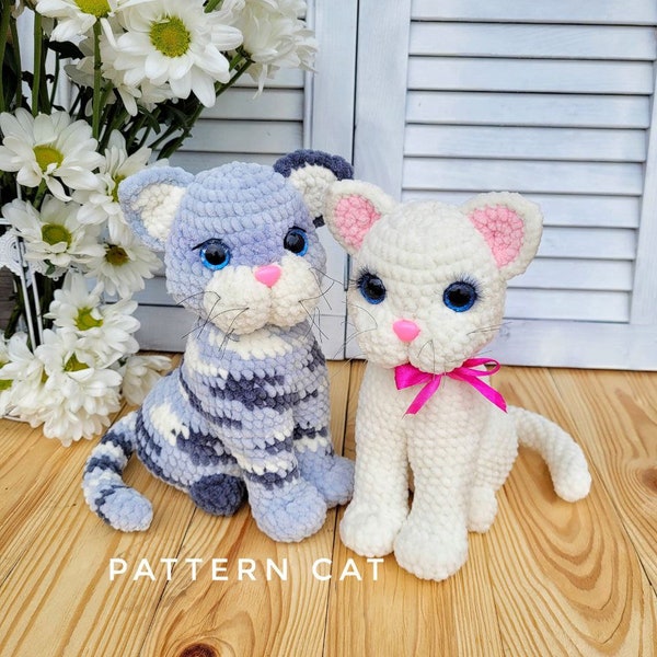 Crochet Cat pattern, Pattern toy cat, Amigurumi Realistic cat, cat pattern, Crochet cat plush pattern - amigurumi plushie pattern PDF